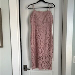 Elegant Pink Lace Dress